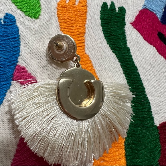 Cream Tassel Earrings - Picture 5 of 5